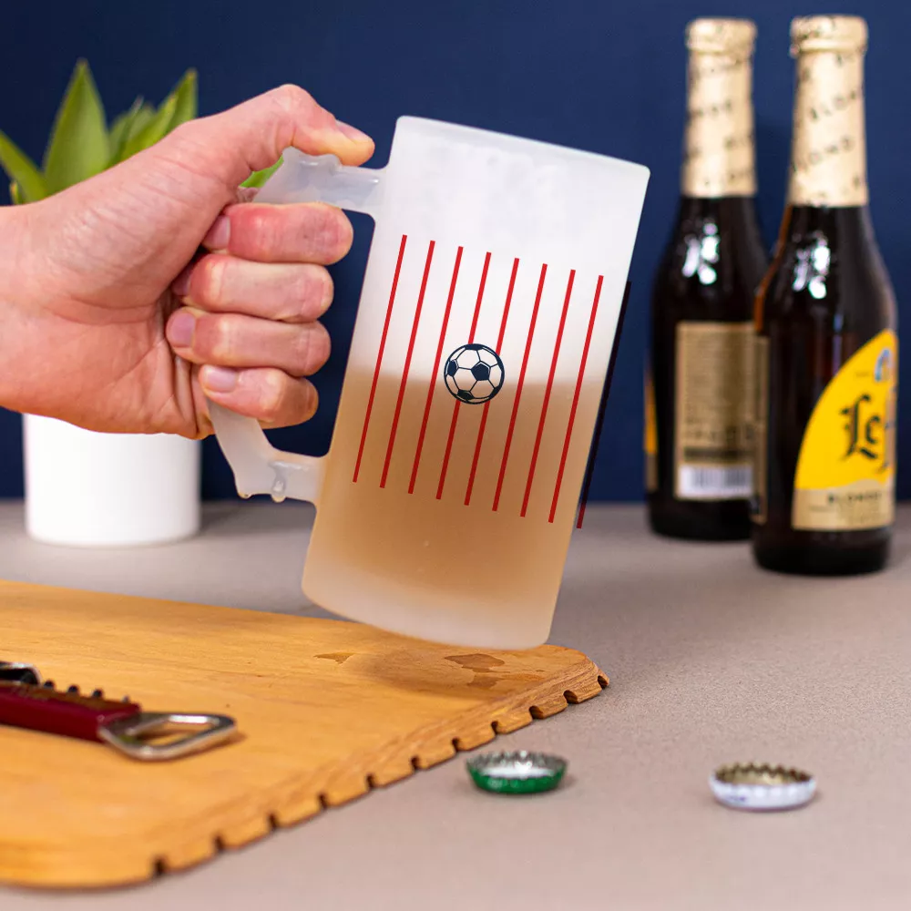 Bierkrug Fußball zum Personalisieren
