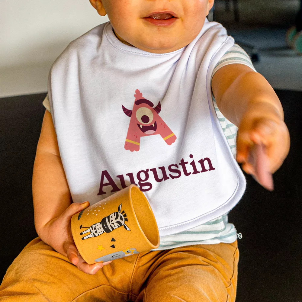 Lätzchen Baby Initial zum Personalisieren