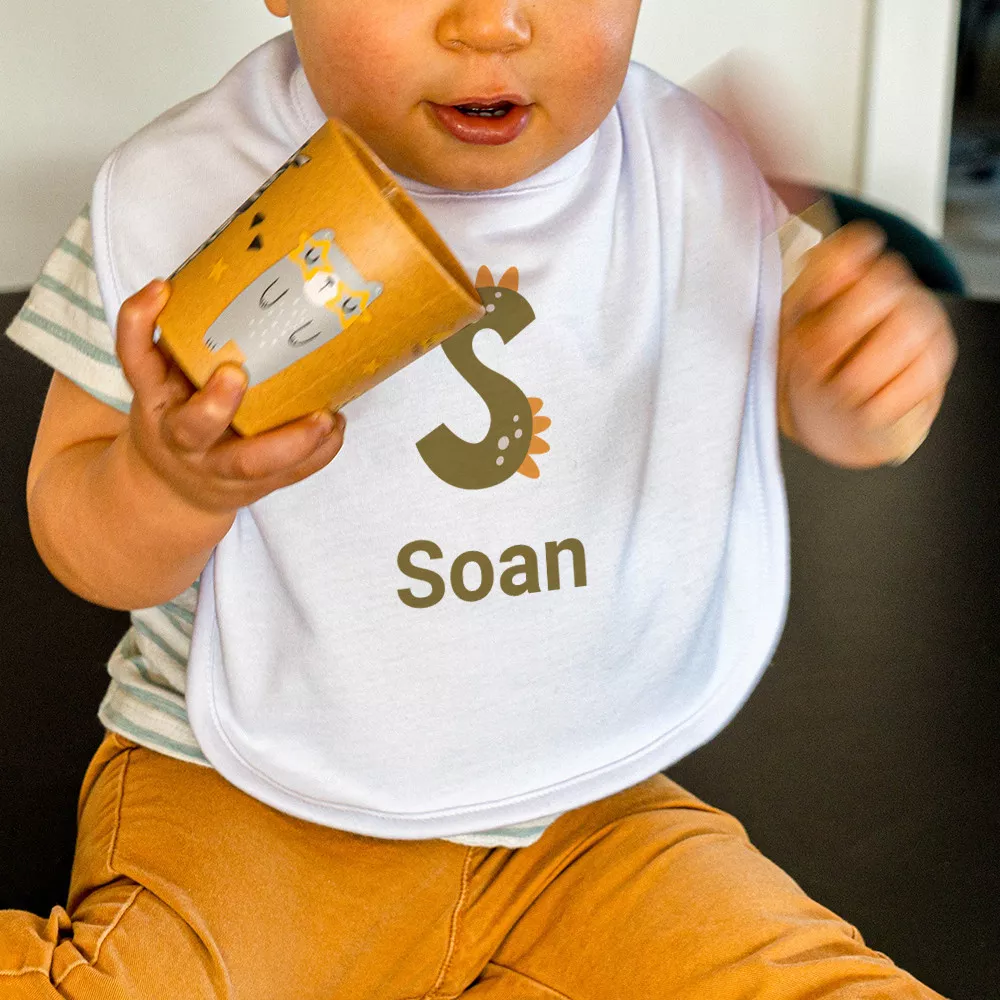 Lätzchen Baby Initial zum Personalisieren