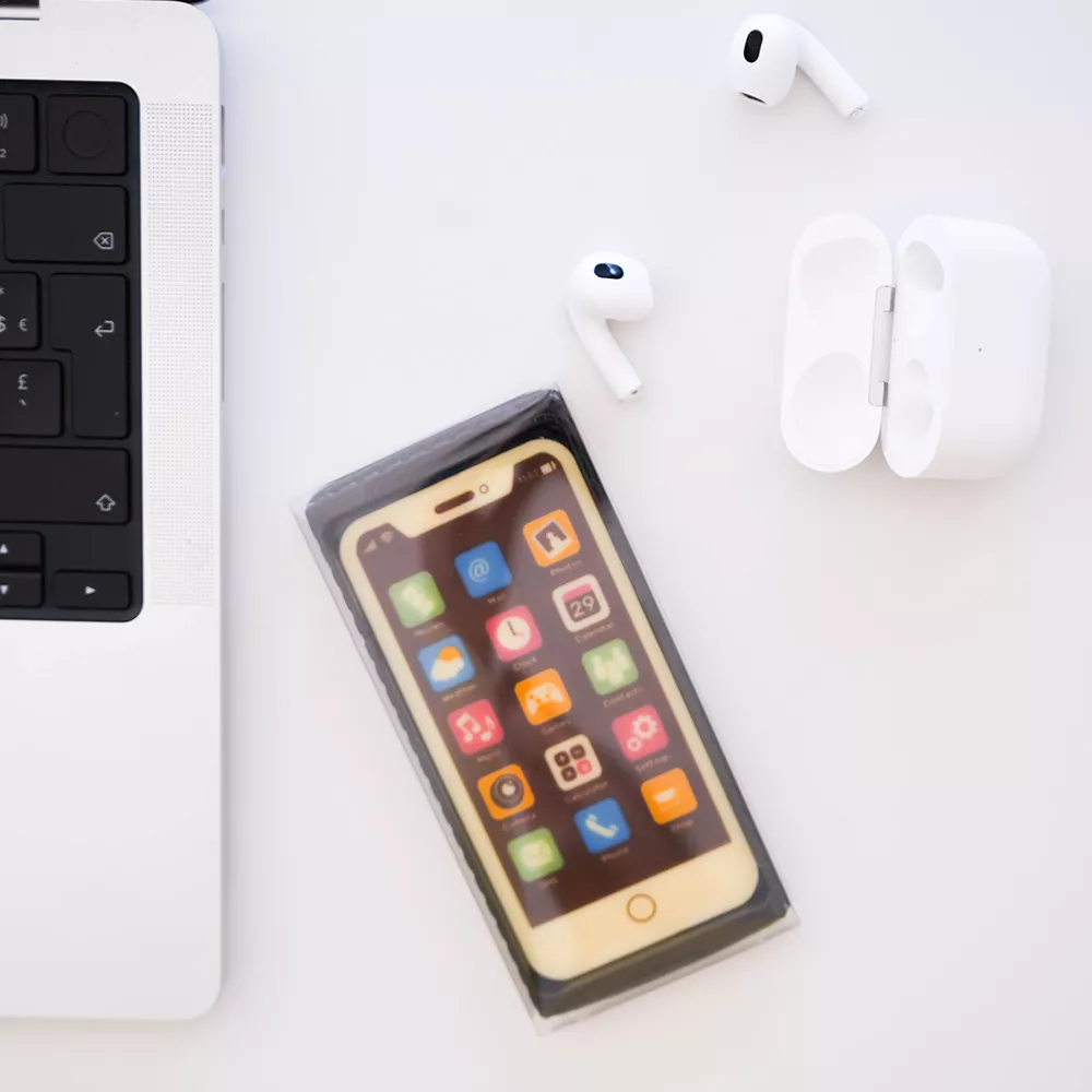 Smartphone aus weißer Schokolade 40 g