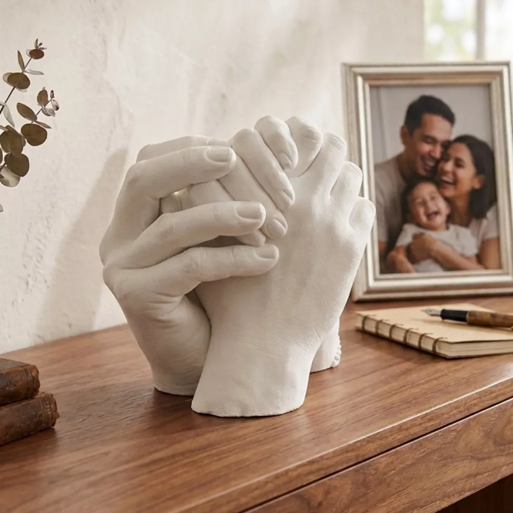 3D-Handabdruck-Set für Familien aus Gips