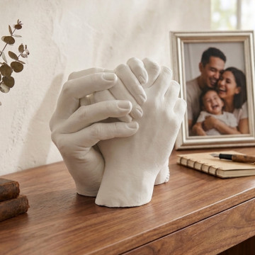 3D-Handabdruck-Set für Familien aus Gips