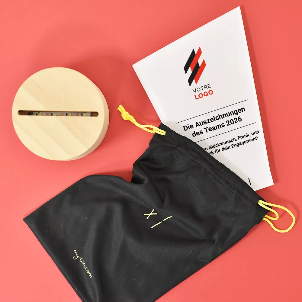 Personalisierbare Lixi Leuchttrophäe mit Logo