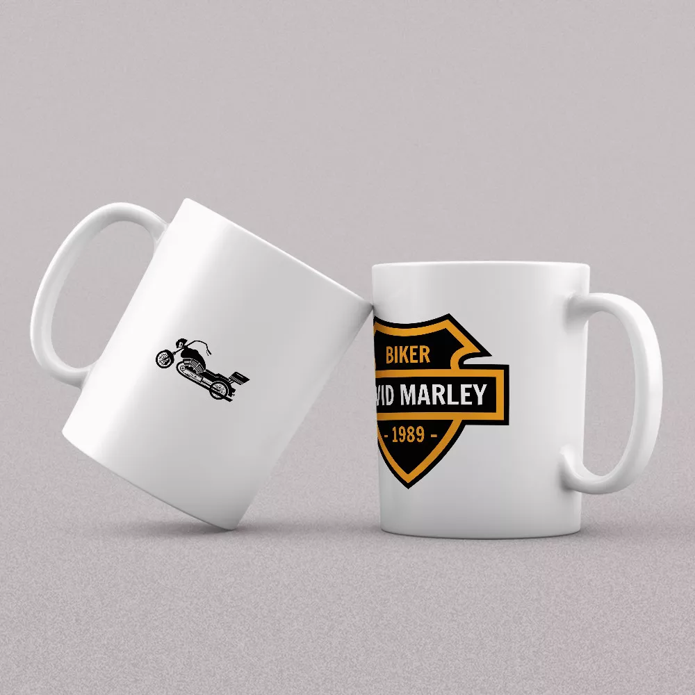 Personalisierbarer Motorradfahrer-Becher