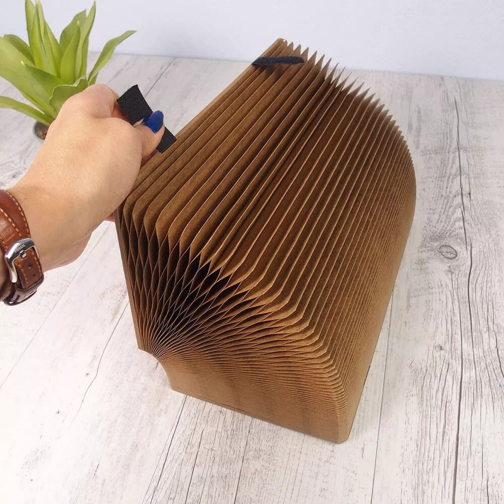 Faltbarer Kraftpapier-Hocker Schwarz 28 cm