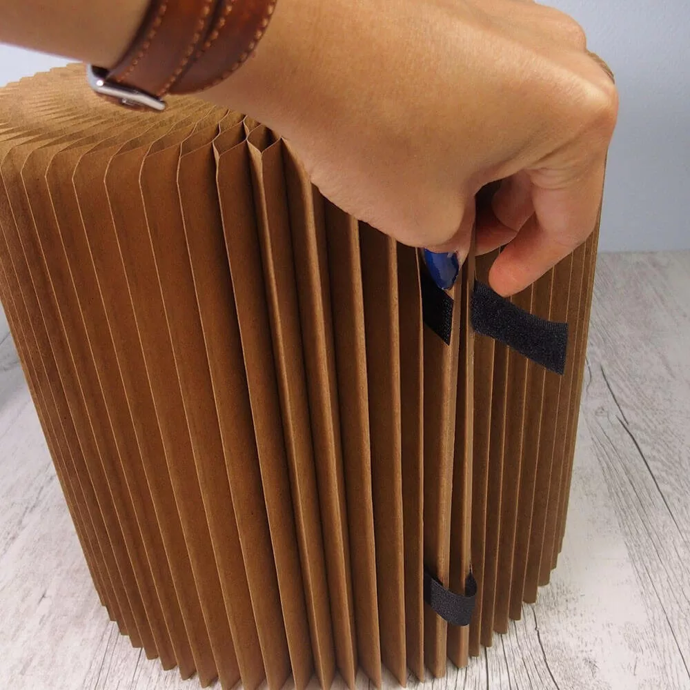 Faltbarer Kraftpapier-Hocker Schwarz 28 cm
