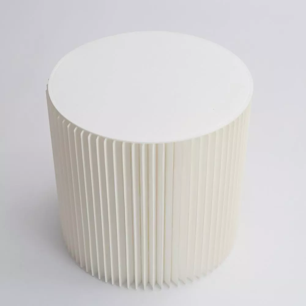 Faltbarer Kraftpapier-Hocker Weiß 28 cm