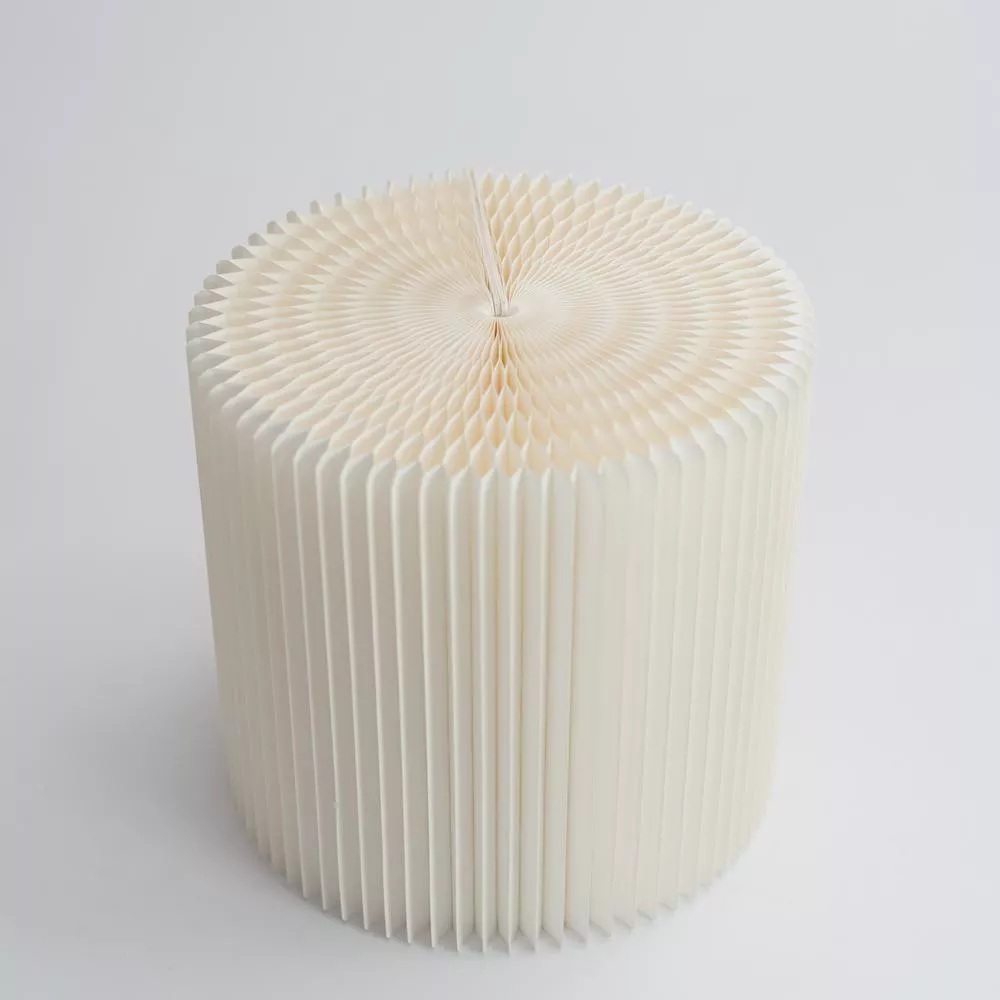 Faltbarer Kraftpapier-Hocker Weiß 28 cm