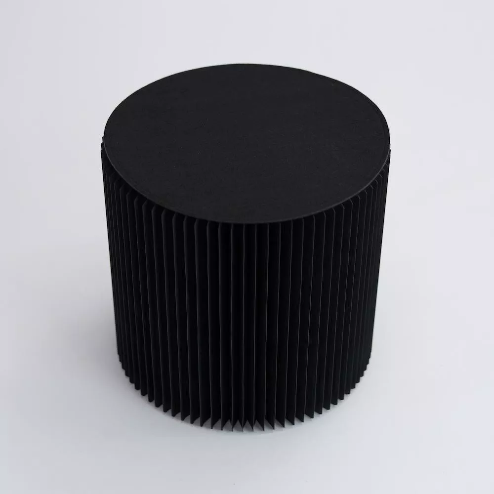 Faltbarer Kraftpapier-Hocker Schwarz 28 cm