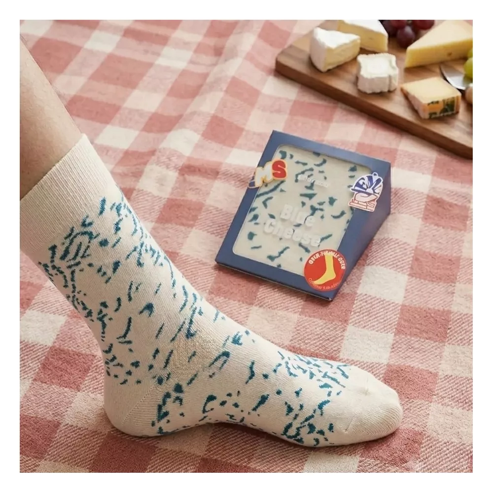 Blaue Käse-Socken