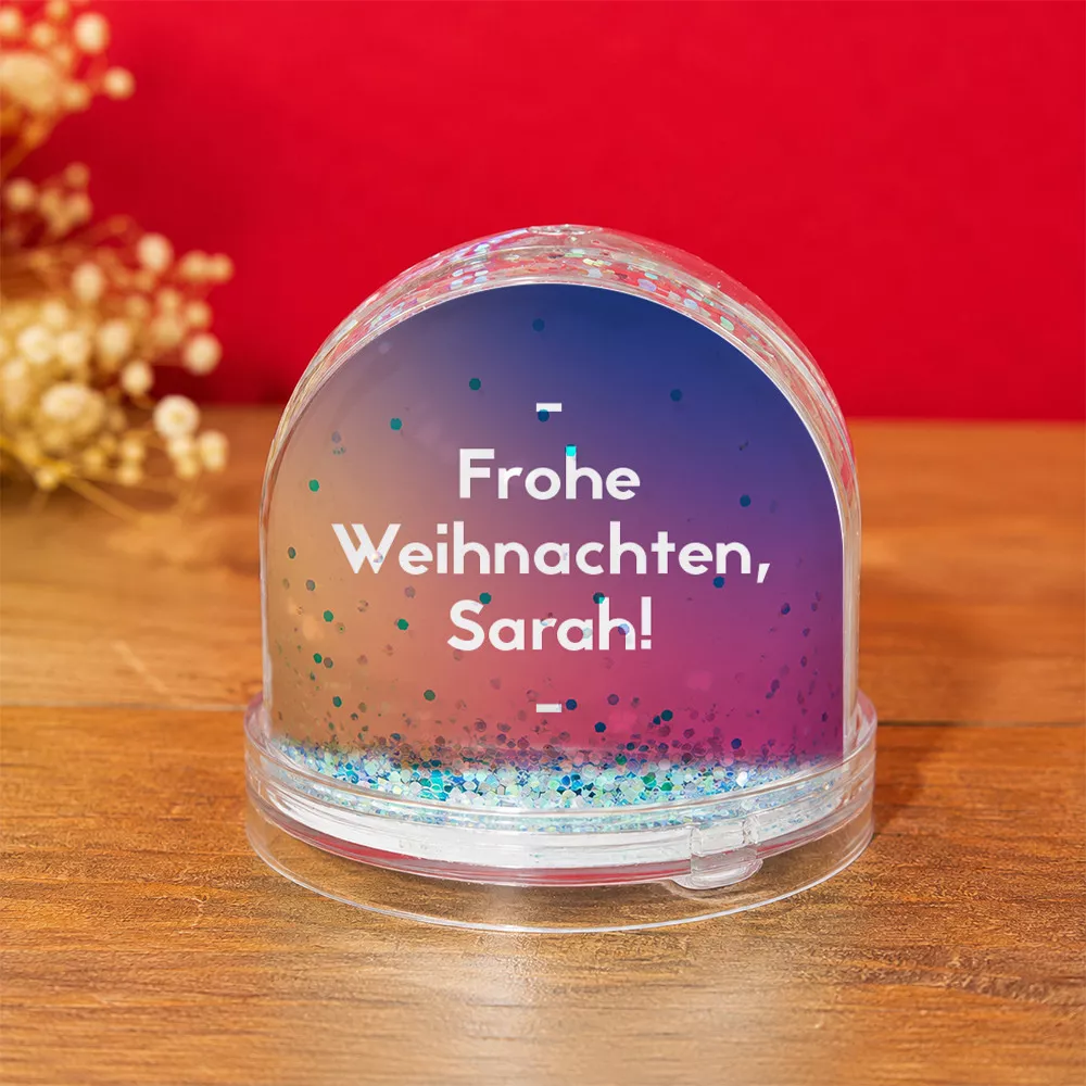 Schneekugel Nachricht zum Anpassen