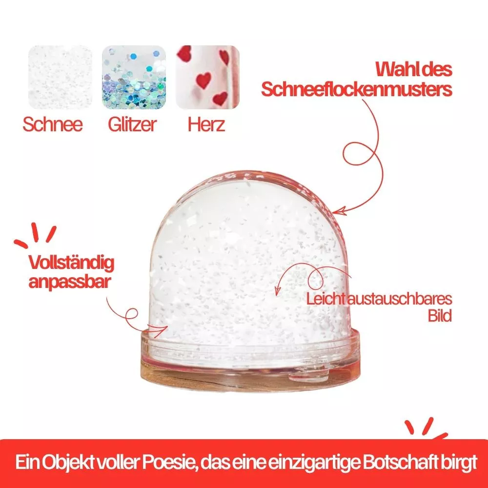 Schneekugel Alles Gute zum Geburtstag Anpassen