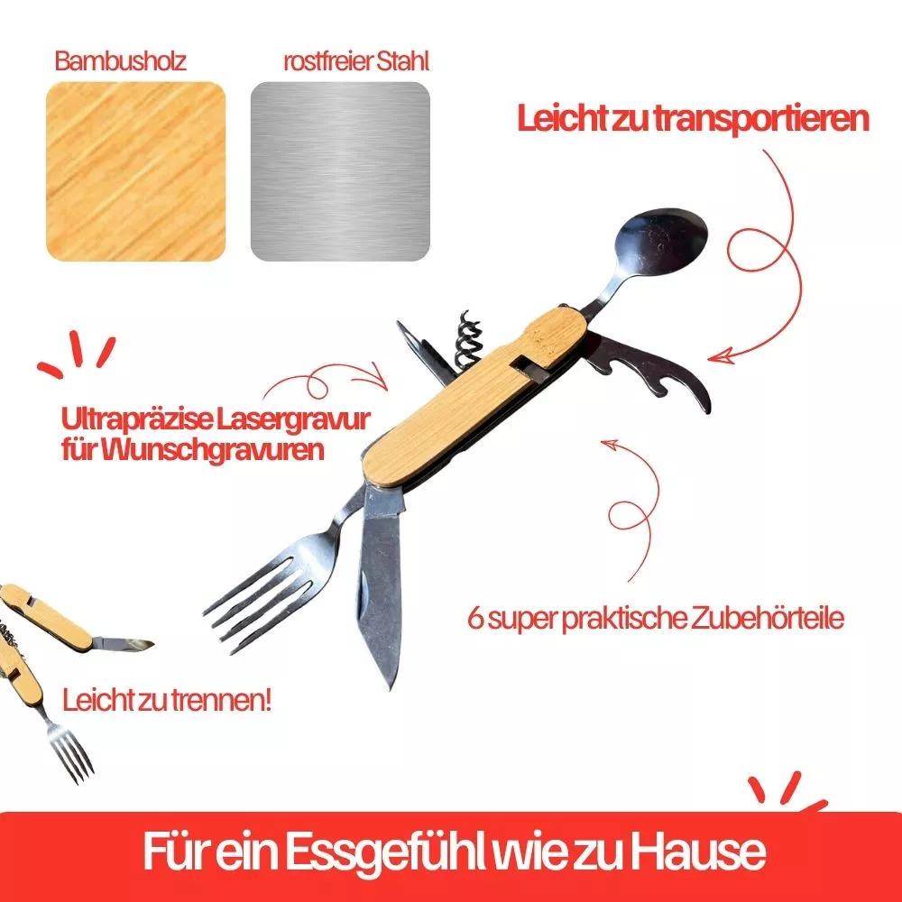 Personalisierbares Schweizer Taschenmesser Camping Papa
