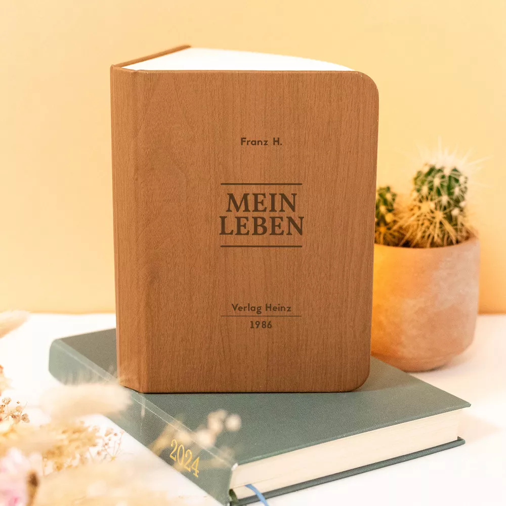 LED-Lichtbuch Mein Leben Personalisierbares