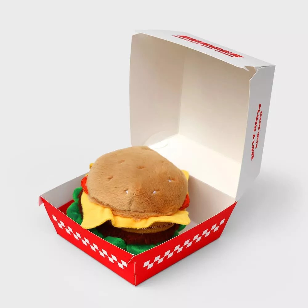 Plüsch-Burger-Etui mit Reißverschluss
