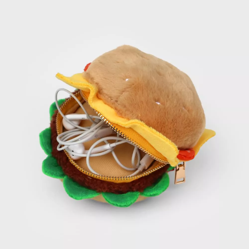 Plüsch-Burger-Etui mit Reißverschluss