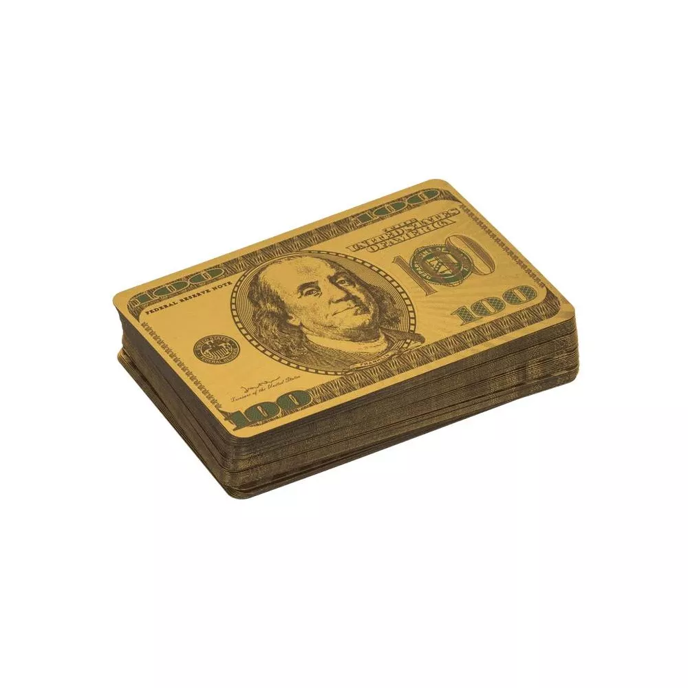 Goldene Dollar-Spielkarten (54 Karten)