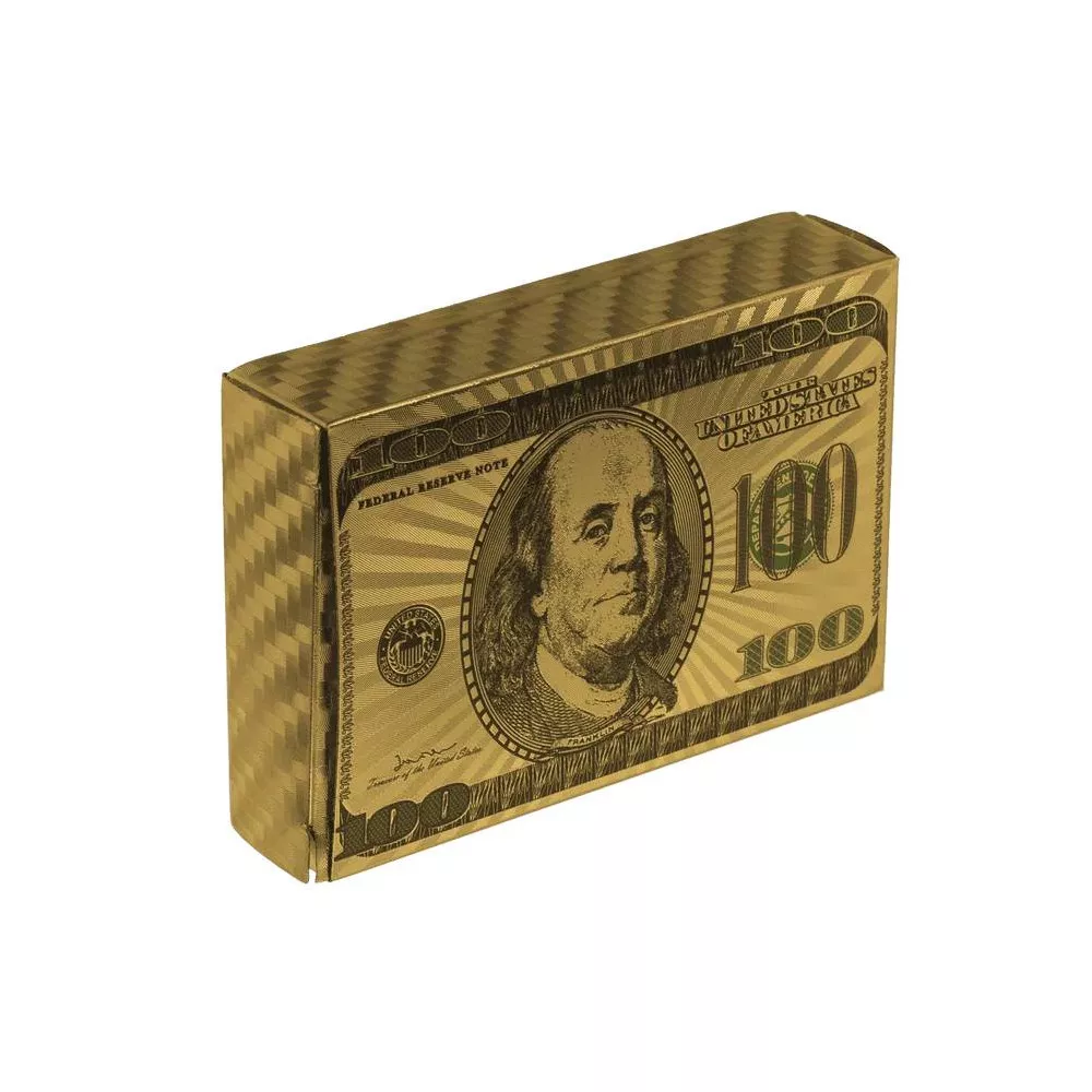 Goldene Dollar-Spielkarten (54 Karten)