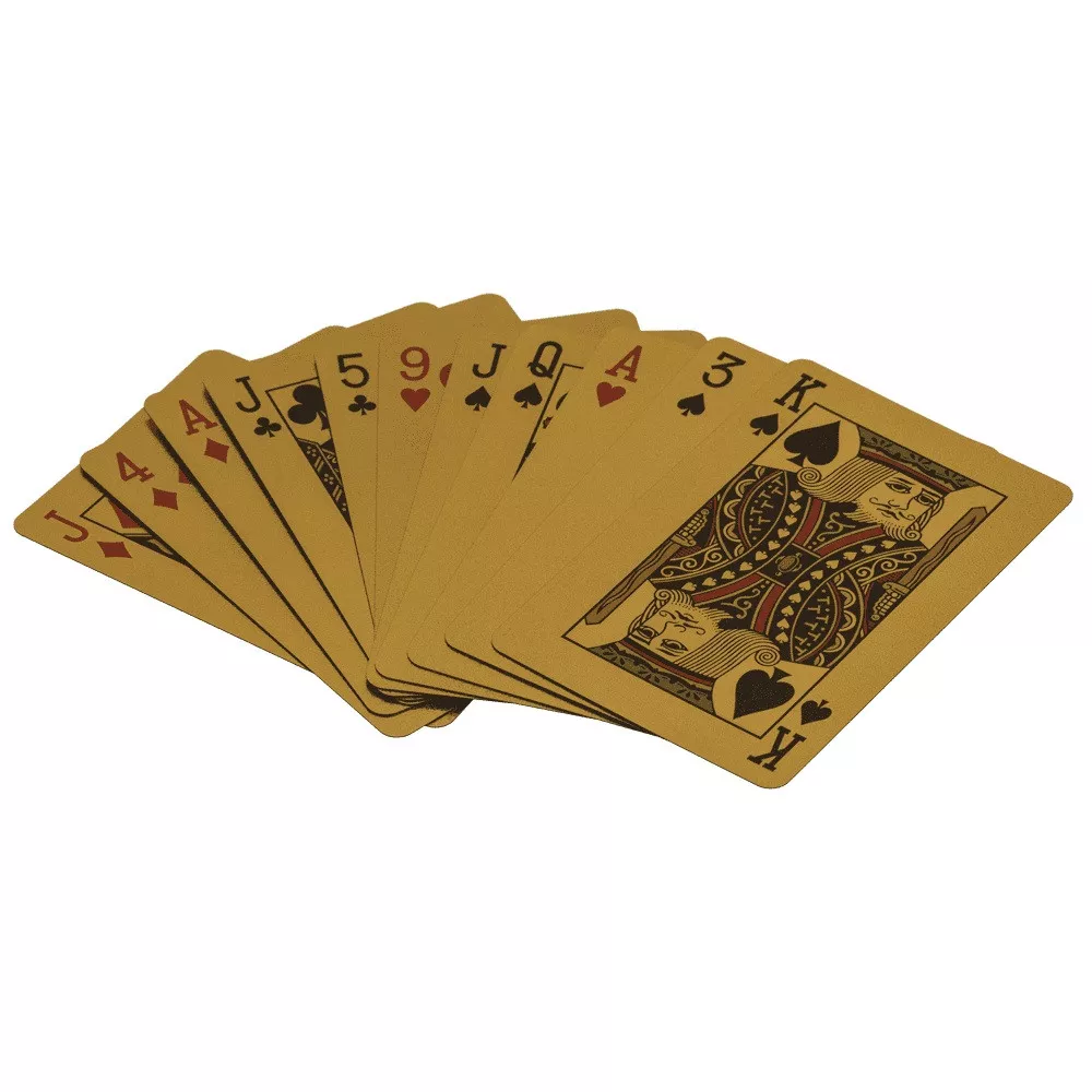 Goldene Dollar-Spielkarten (54 Karten)