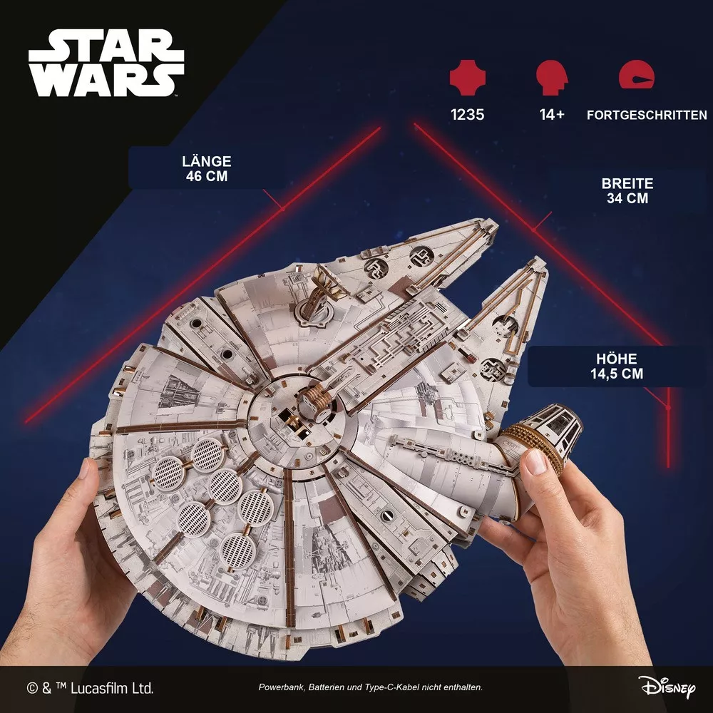 3D-Holzbausatz Millennium Falke Star Wars von Ugears