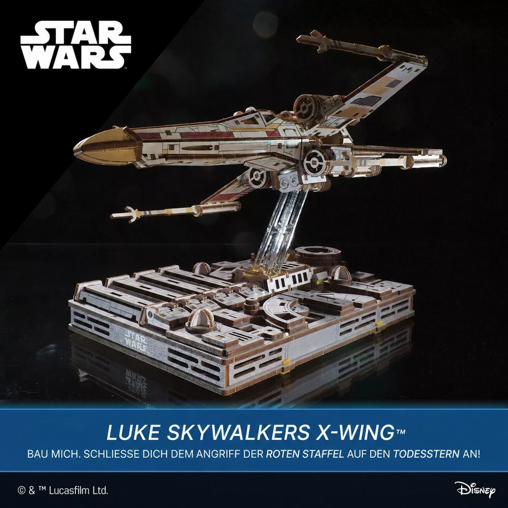 3D-Holzmodell Luke Skywalkers X-Wing Star Wars