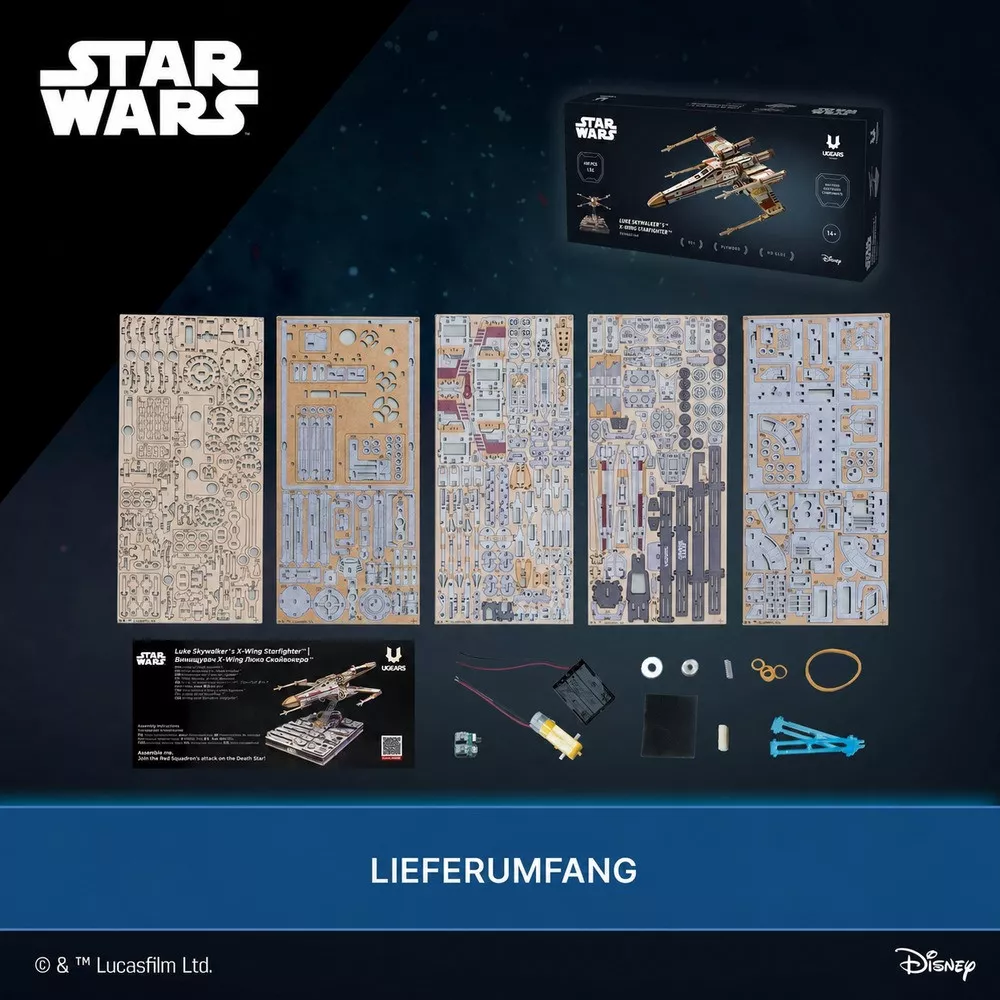 3D-Holzmodell Luke Skywalkers X-Wing Star Wars