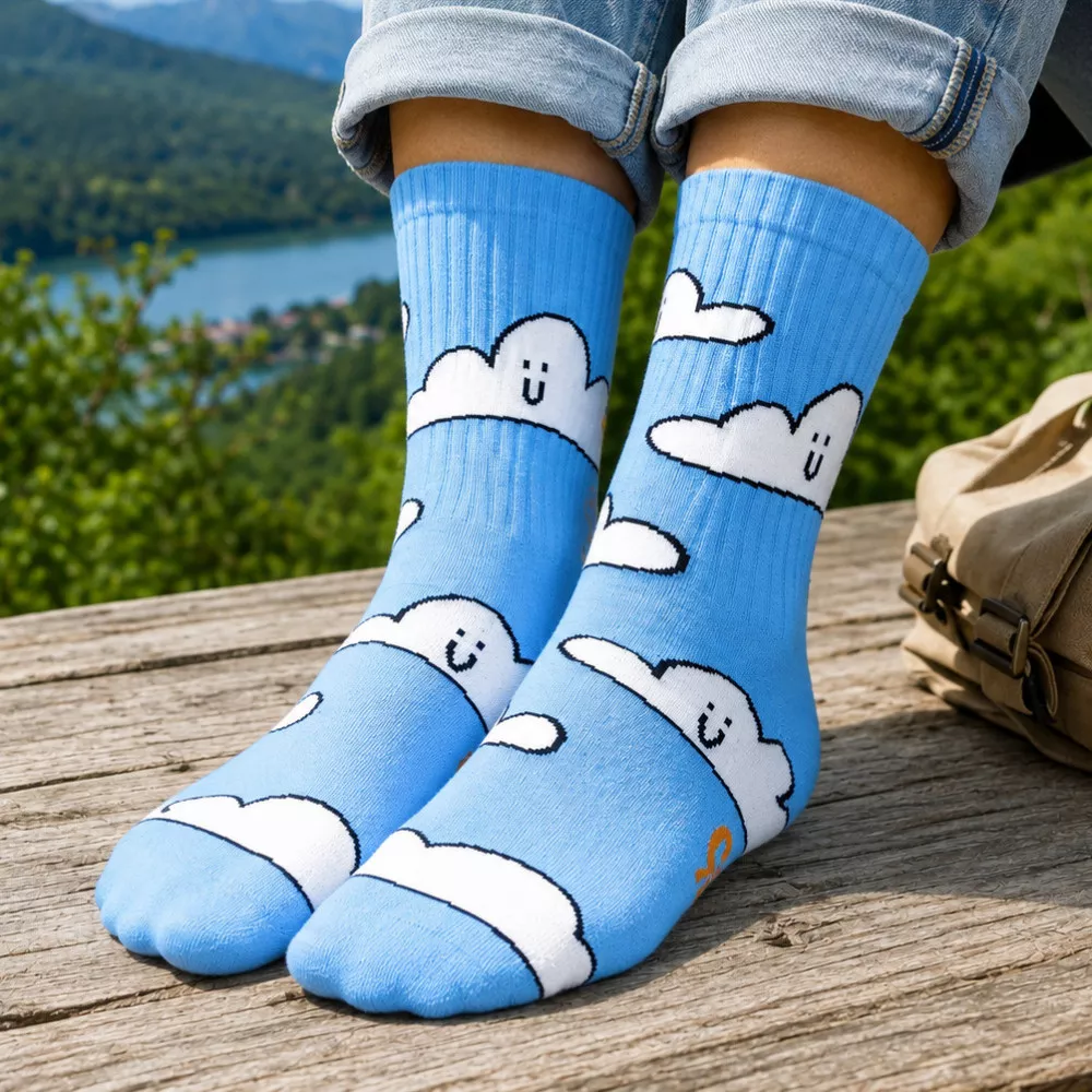 Wolken-Socken Feet in the Clouds