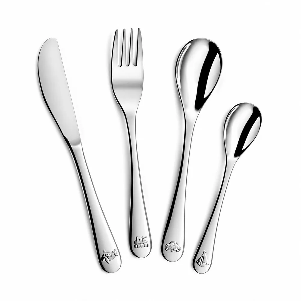 Kiddo Kinderbesteck-Set aus Edelstahl, 4-teilig