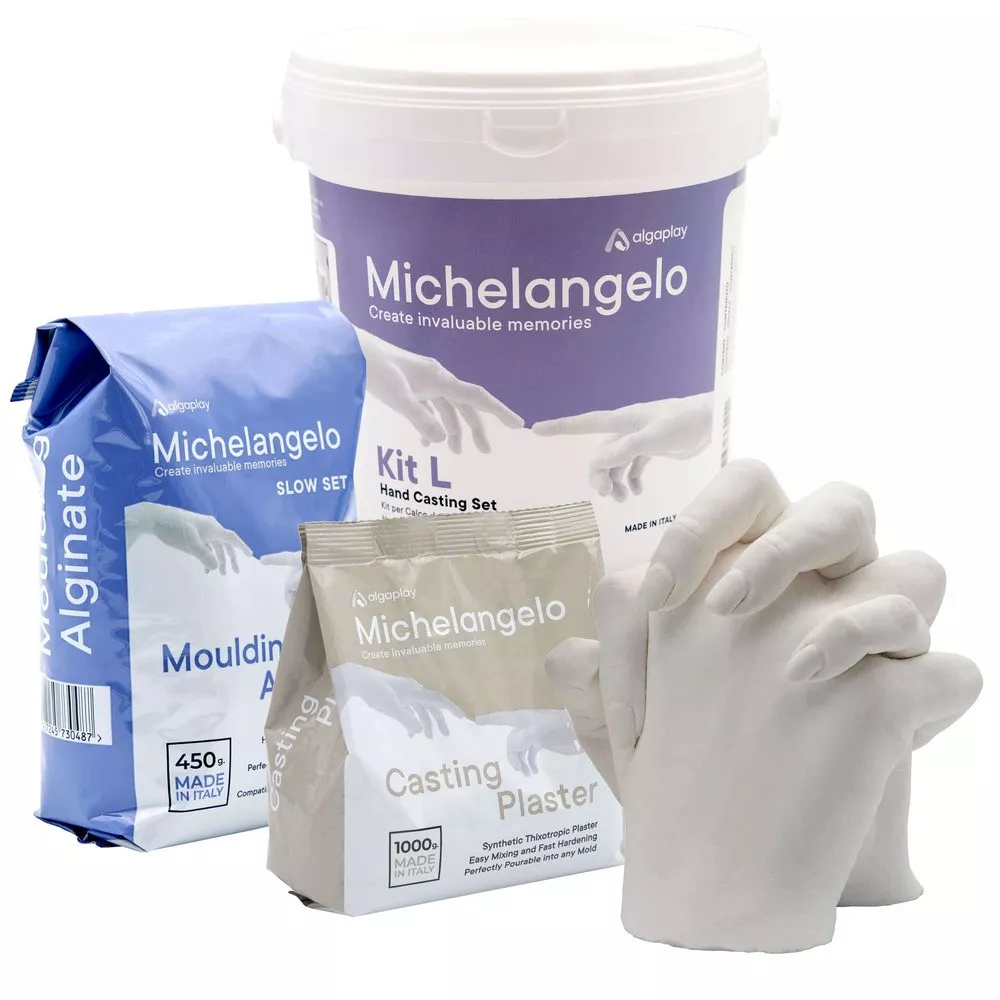 3D-Handabdruck-Set für zwei Hände aus Gips