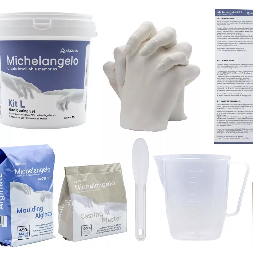 3D-Handabdruck-Set für zwei Hände aus Gips
