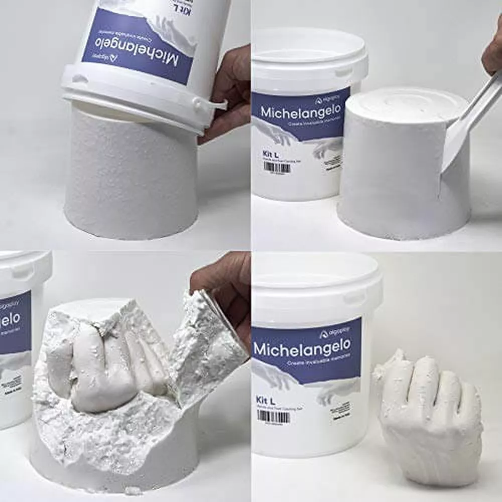 3D-Handabdruck-Set für zwei Hände aus Gips