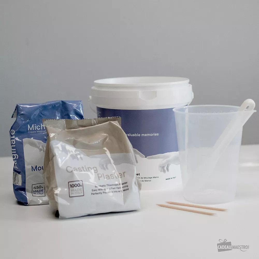 3D-Handabdruck-Set für zwei Hände aus Gips