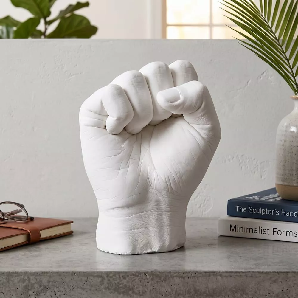 3D-Handabdruck-Set für zwei Hände aus Gips