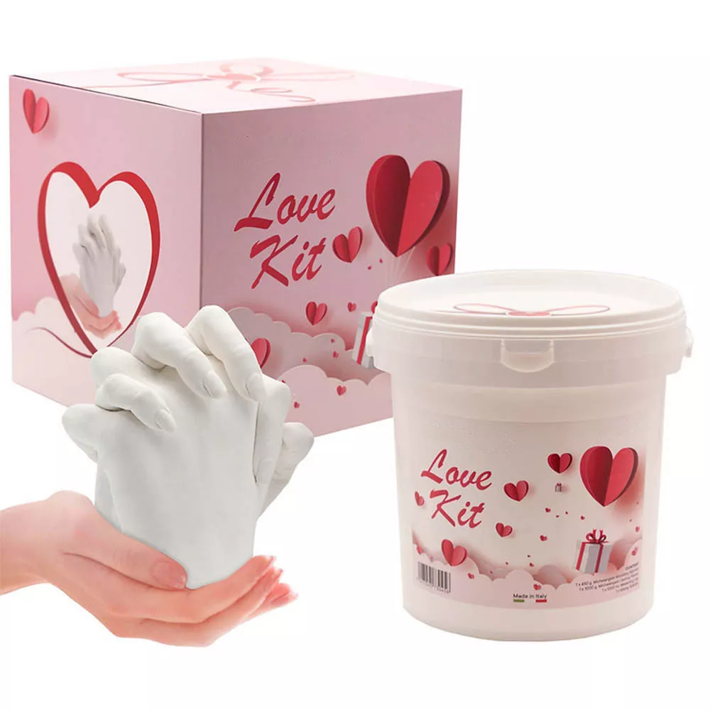 3D-Handabdruck-Set für Paare aus Gips