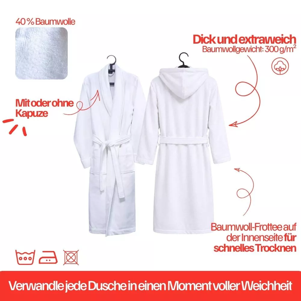 Personalisierter Bademantel Dackel im Ringelshirt