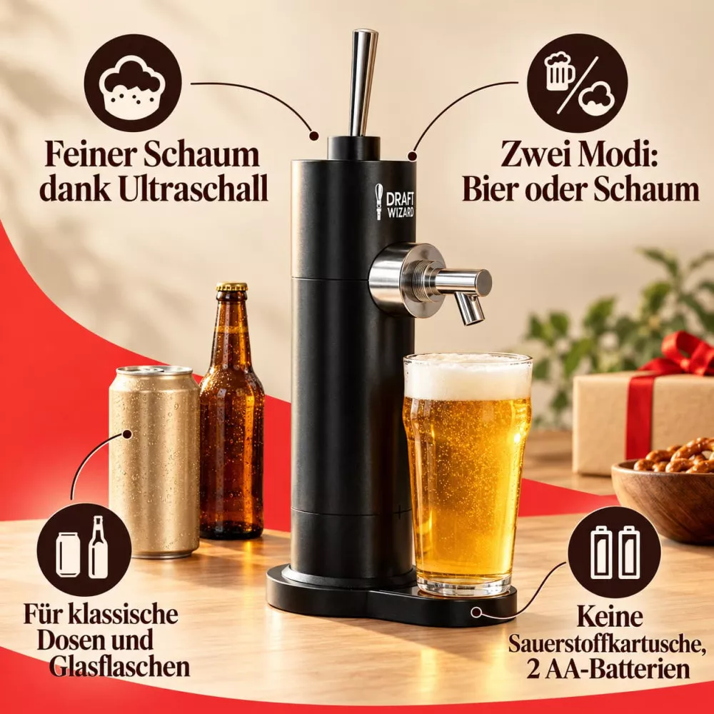 Ultraschall-Bierzapfanlage für Dosen und Flaschen