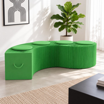 Faltbare Kraftpapier-Bank 150 cm Grün