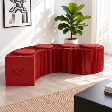 Klappbare Kraftbank 150 cm Rot