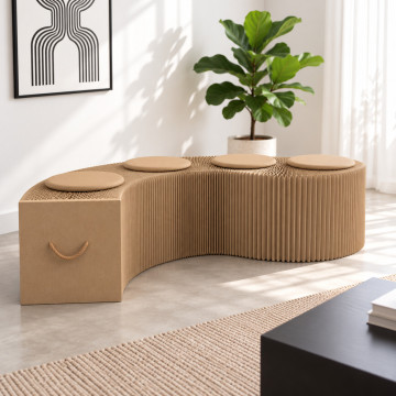 Klappbarer Kraftpapier-Bank 150 cm
