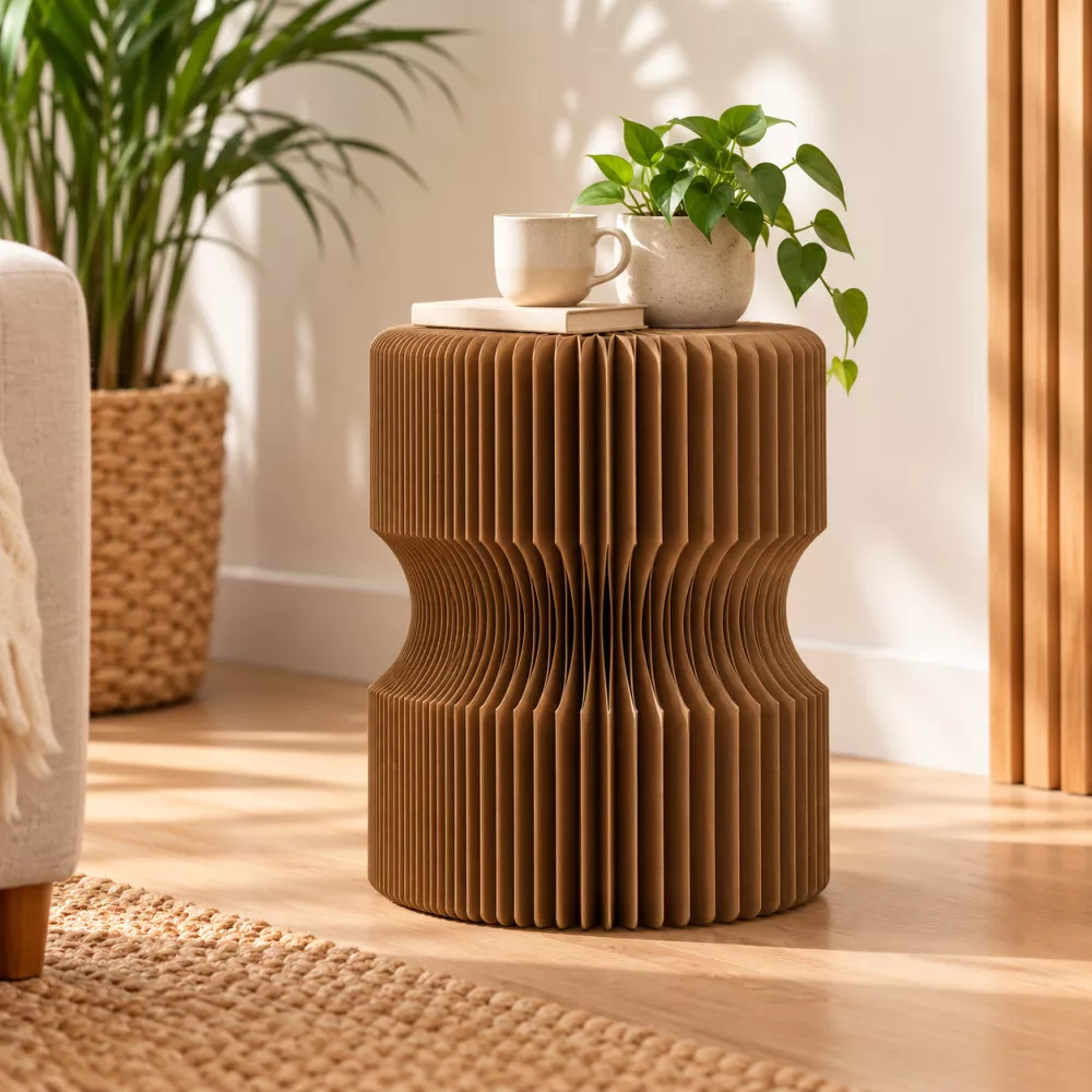 Faltbarer Design-Hocker aus Kraftpapier 38 cm