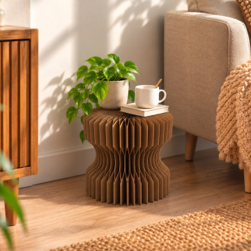 Kompakter faltbarer Design-Hocker aus Kraftpapier 28 cm