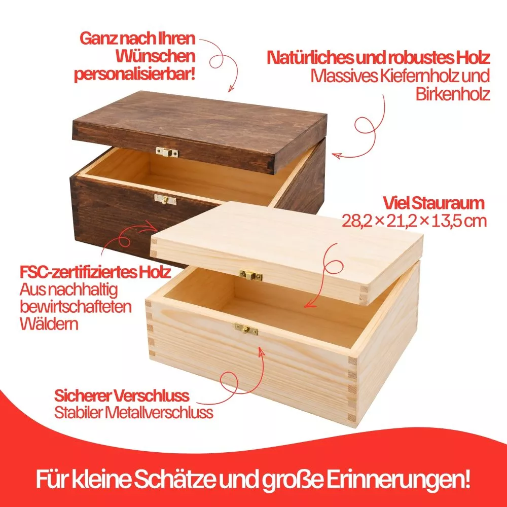 Personalisierbare Holzbox zur Bar Mitzvah