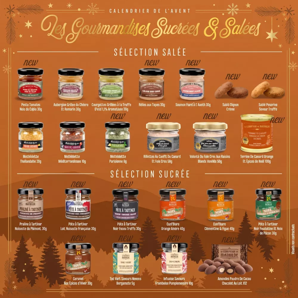 Gourmet-Adventskalender Süß & Herzhaft mit 24 Spezialitäten