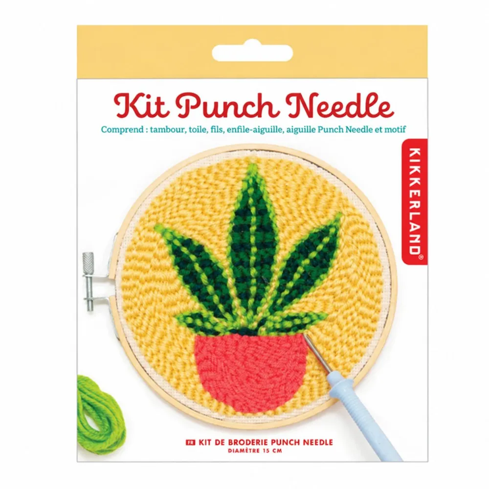 Punch-Needle-Set Grüne Pflanze
