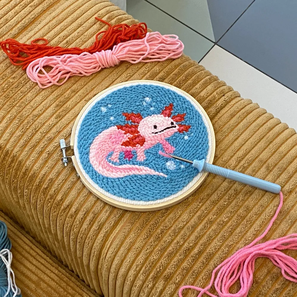 Punch-Needle-Set Axolotl