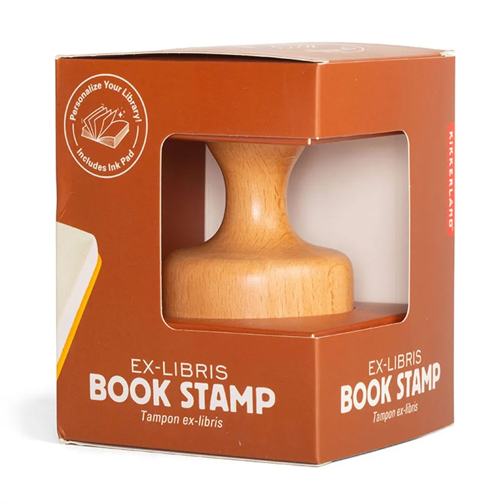 Ex-Libris-Stempel aus Holz für Bücher