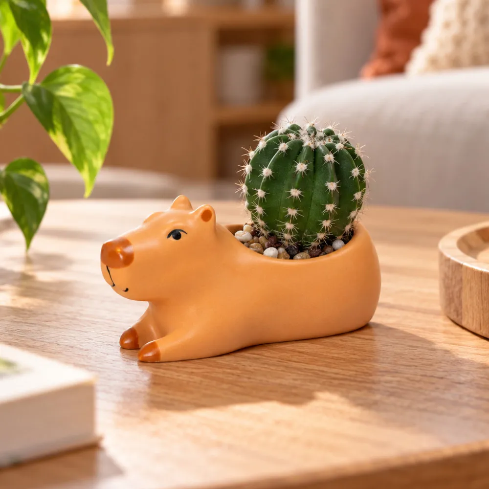Capybara-Blumentopf aus Keramik
