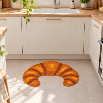 Croissant-Badteppich aus Baumwolle