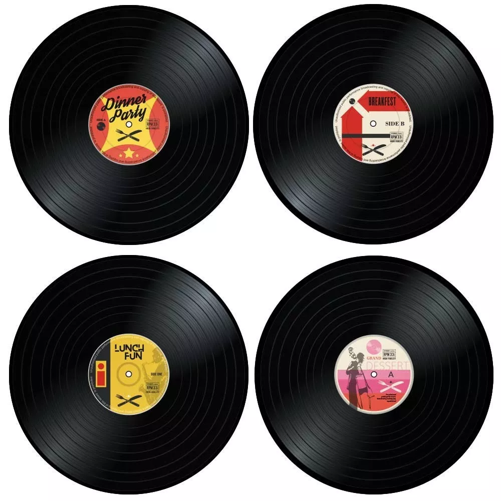 Vinyl-Tischsets im 4er-Set