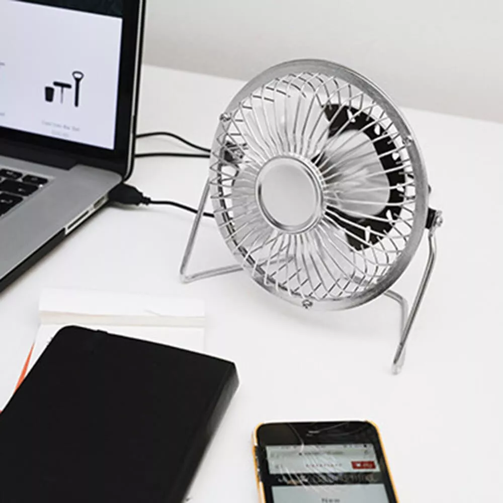 Ventilateur USB Rétro Argent ordinateur